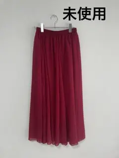 【未使用】最終値引！　レッド　スカート シフォン　フリーサイズ　推しカラー