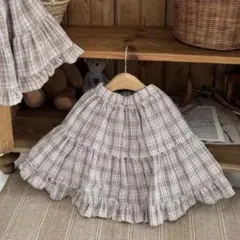 la camel ベビー服　スカート　チェック　未使用　秋服　夏服