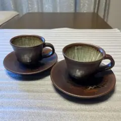 ユズコ！！★ 大日本 薩摩焼 コーヒーカップ 絵皿 小皿 色絵 ★560 ユズコ様専用！！☆ 大日本 薩摩焼 コーヒーカップ 絵皿 小皿