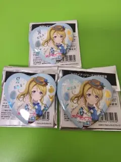 ラブライブ μ's GIGO ホログラムハート缶バッジ コラボカフェ 絢瀬絵里