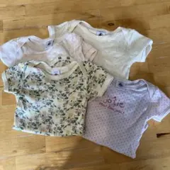 Petit Bateau 半袖ロンパース 6m