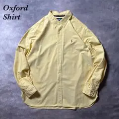 P13 古着 RalphLauren 黄色 オックスフォードシャツ　XXL