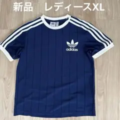 【新品】　アディダス　スリーストライプ　半袖Tシャツ　サイズXL