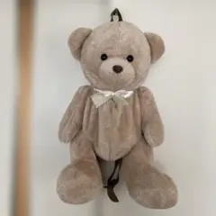 ベージュ クマ型 リュック ぬいぐるみ　コスプレ