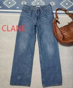 CLANE クラネ デニムパンツ レディース ワイドパンツ インディゴ製