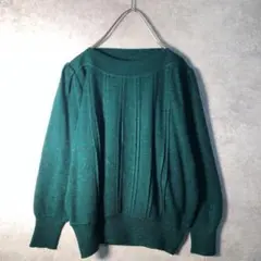 【ヴィンテージ】90’s ボートネックニット 昭和レトロ used AS102