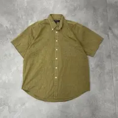 90s Carlo Manzoni コットン ポリ 半袖シャツ M