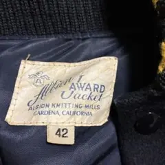 USA製 ALBION Award Jacket スタジャン ALBION （アルビオン） AWARD JACKET 袖レザー切替スタジャン