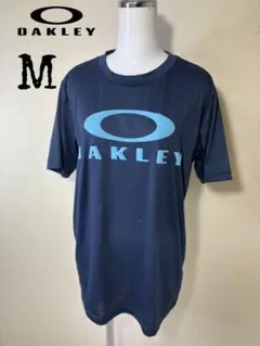 大人気　OAKLEY オークリー メンズ半袖Tシャツ　M ネイビー系　デカロゴ
