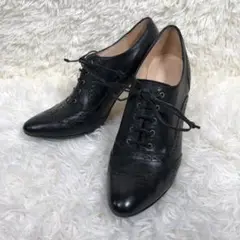 美品 FABIO RUSCONI ヒール ウィングチップ 革靴 レザー【37 】