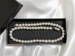 花珠真珠のような照り/最上級磨き貝パールネックレス 7.5mm