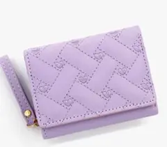 新品　財布 女の子 プレゼント キッズ ハート 小銭入れ パープル　紫