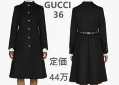 定価44.2万 GUCCI グッチ ロングコート ウール ホースビット GG