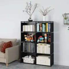 《新品未使用》オープンシェルフ 本棚 ラック ブラック シンプル インテリア