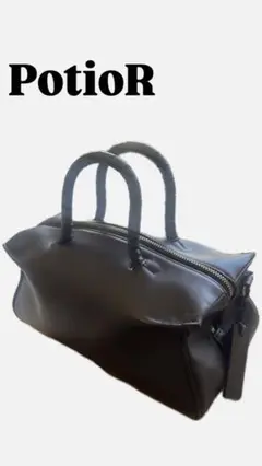 PotioR 本革2wayバッグ 赤内装 上品 角スレあり紙タグ付