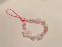 スマホ ビーズ ストラップ キーリング