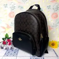 コーチ リュック お洒落 バックパック 大人気 ダークブラウン 【新品】