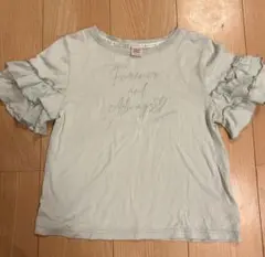 メゾピアノジュニア　フリル袖　半袖Tシャツ　140