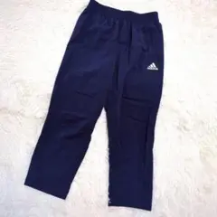 adidas ナイロンパンツ(160)スポーツ ネイビー テーパード イージー