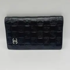 シャネル CHANEL 長財布 アイコン ブラック