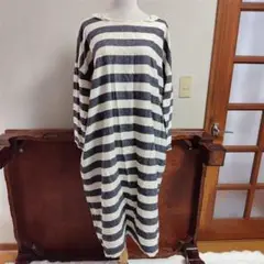 Samansa Mos2　2way　ロングワンピース　ボーダー