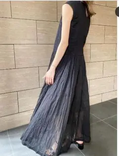 CASA FLINE リネンイレヘムノースリーブドレス レディース