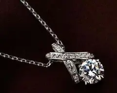 r55☆ヒット商品☆ジルコニア クロス レディース シルバーネックレス 744