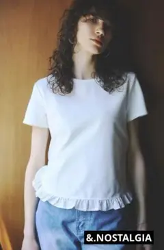 &.NOSTALGIA ラウンドヘムフリルTシャツ