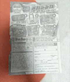 ジャンプ　メガシンカプレゼント　応募シート