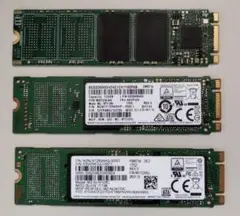 3枚セット M.2 SSD 128GB Type 2280 正常診断