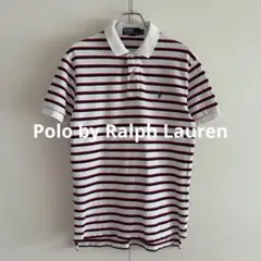 ポロバイラルフローレン ポロシャツ M マルチボーダー スモールポニー 古着