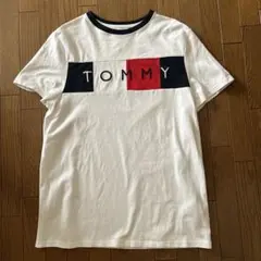 TOMMY HILFIGER Tシャツ　鹿子　ロゴ刺繍　M