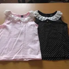 女の子　ノースリーブ　色違い2枚セット　95