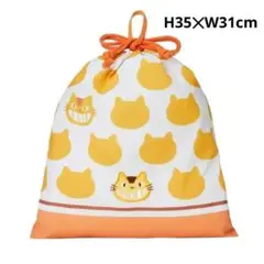 となりのトトロ グッズ ネコバスシルエット 巾着Lサイズ　H35✕W31cm