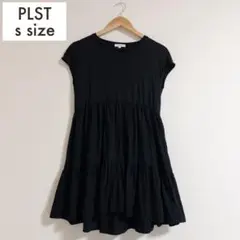 PLST プラステ ティアード Tシャツ 黒 Sサイズ レディース