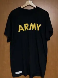 ARMY プリント 黒 Tシャツ L