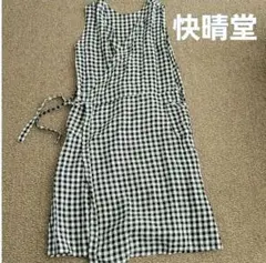 快晴堂 リネン巻きワンピース