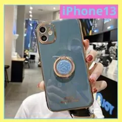 iPhone13ケース おしゃれリング付きケース リング付 シンプル。