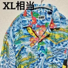 【ビッグサイズ　LL】ISLANDER アロハシャツ　ハイビスカス　半袖　シャツ