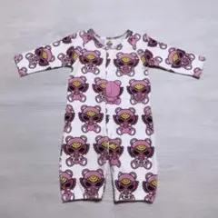 « 美品 »ヒステリックミニ テディミニちゃん ピンク ロンパース 白 FREE