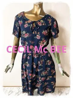 ☘️T17269☘️CECIL Mc BEE 花柄 ワンピース M