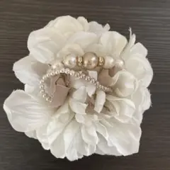 フラワーコサージュ パール ハンドメイド