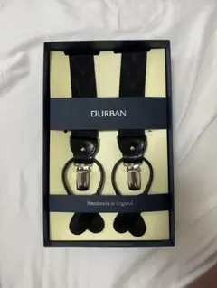 DURBAN サスペンダー レザー ブラック