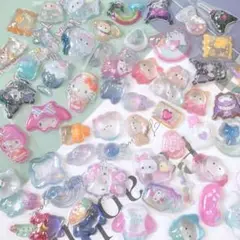 40個　ボンボンドロップシール　うるちゅる　立体シール　フレーク　被りなし