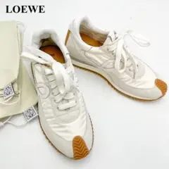 未使用✨LOEWE フローランナー オールレザー スニーカー 37 ホワイト
