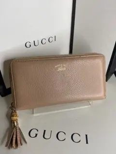 GUCCI グッチ 長財布 ラウンドファスナー タッセル