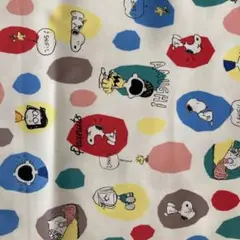 スヌーピー　はぎれ　オックス　白　53cm