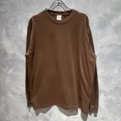 新品未使用UnitedAthle ユナイテッドアスレBrown 無地ロンT L