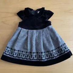 【お値下げ】KUMOKYOKU ワンピース 黒 グレー　ベビードレス