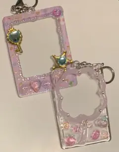 トレカケース チェキケース キーホルダー ピンク